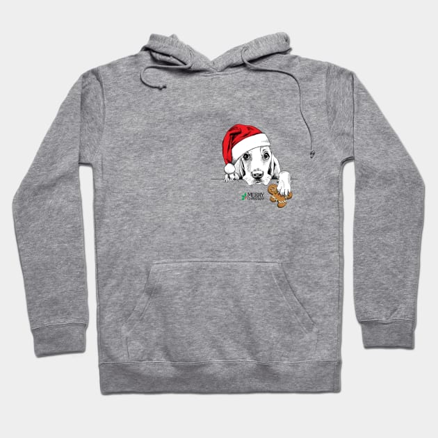 Christmas Pooch In A Pocket Hoodie by cameradog